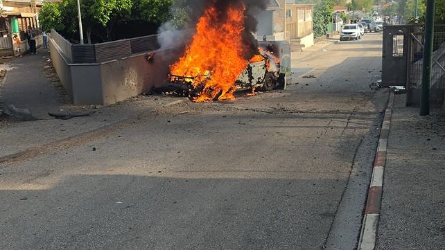 פגיעה ישירה ברכב בקריית שמונה