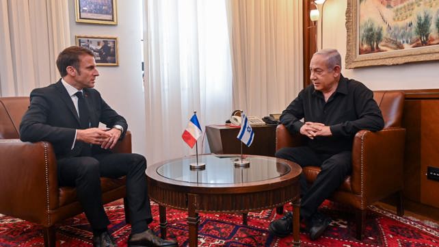 ראש הממשלה בנימין נתניהו ונשיא צרפת עמנואל מקרון