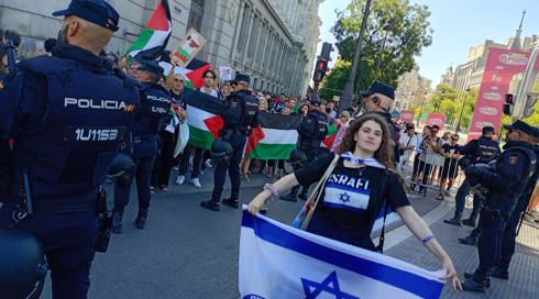 בלב מדריד: פרו פלסטינים פוצצו את קטע הסיום של המרוץ היוקרתי