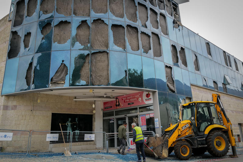 התחנה המרכזית בקרית שמונה אחרי פגיעת טיל, נובמבר 2024