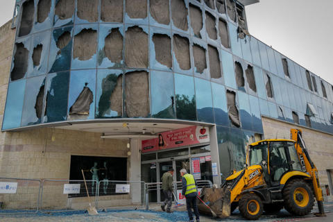 התחנה המרכזית בקרית שמונה אחרי פגיעת טיל, נובמבר 2024