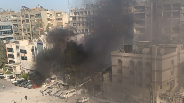 דיווח בסוריה: ישראל תקפה מבנה סמוך לשגרירות האיראנית בדמשק