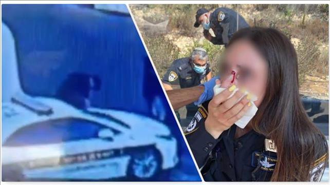אלימות, שוטרת, הותקפה, תקיפה, מסכות, אכיפה, מסכה, ניקוב, צמיגים, 1.9.21