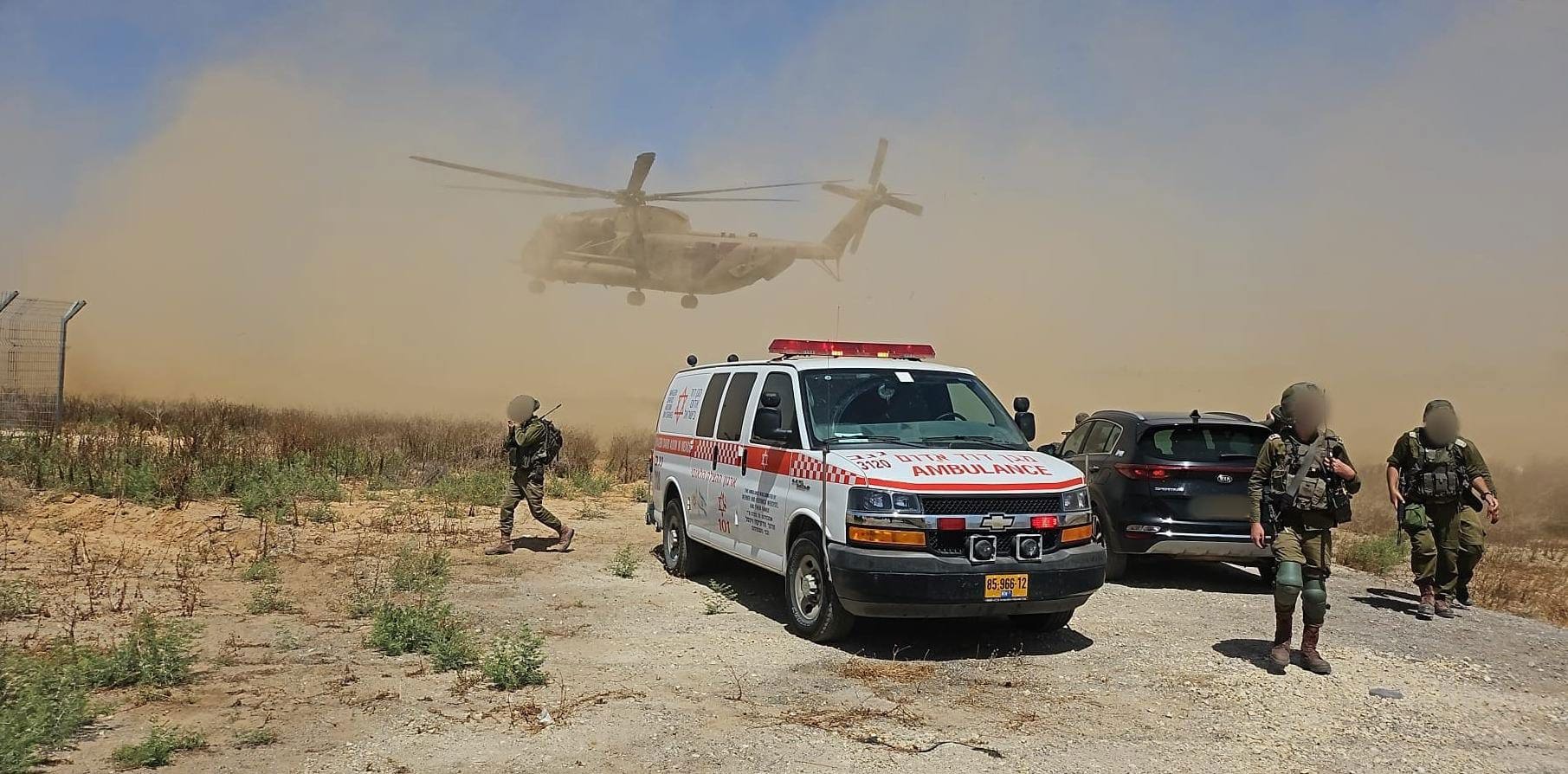 אזור כרם שלום בעקבות התקיפה מרפיח
