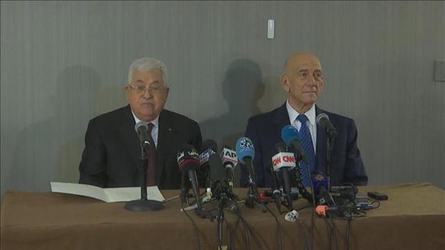 אולמרט ואבו מאזן, פברואר 2020
