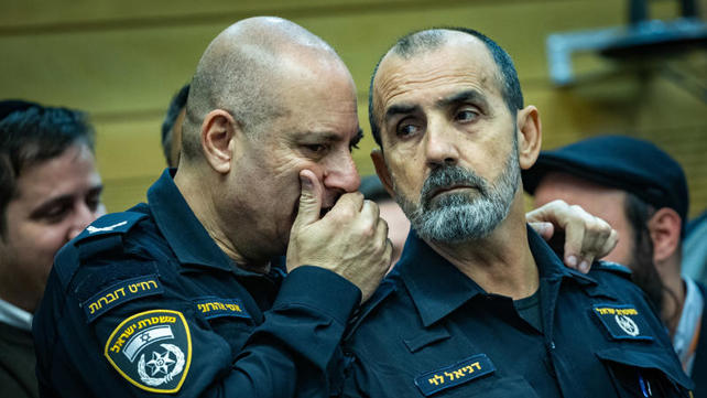 המפכ"ל דני לוי וראש חטיבת הדוברות במשטרה אסי אהרוני, נובמבר 2024