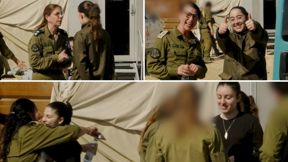 ארבע התצפיתניות במפגש עם כוח צה"ל