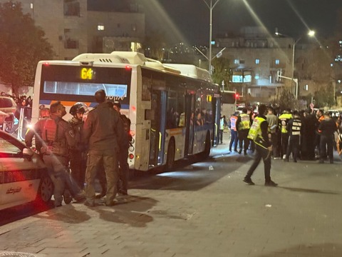 זירת דריסת המפגין בירושלים