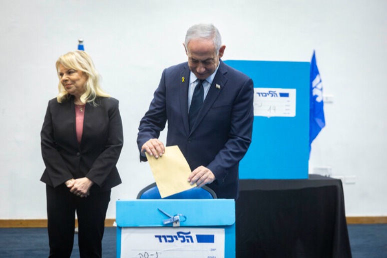 ראש הממשלה נתניהו מצביע בבחירות לוועדה המרכזית בליכוד, 2025
