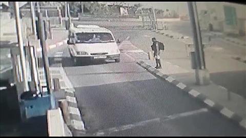 תיעוד מפיגוע הדריסה במחסום הקיוסק, 22 באפריל 2020