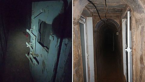 מנהרת חמאס שנחשפה במסגרת המלחמה בדרום. צילום: באדיבות דובר צה