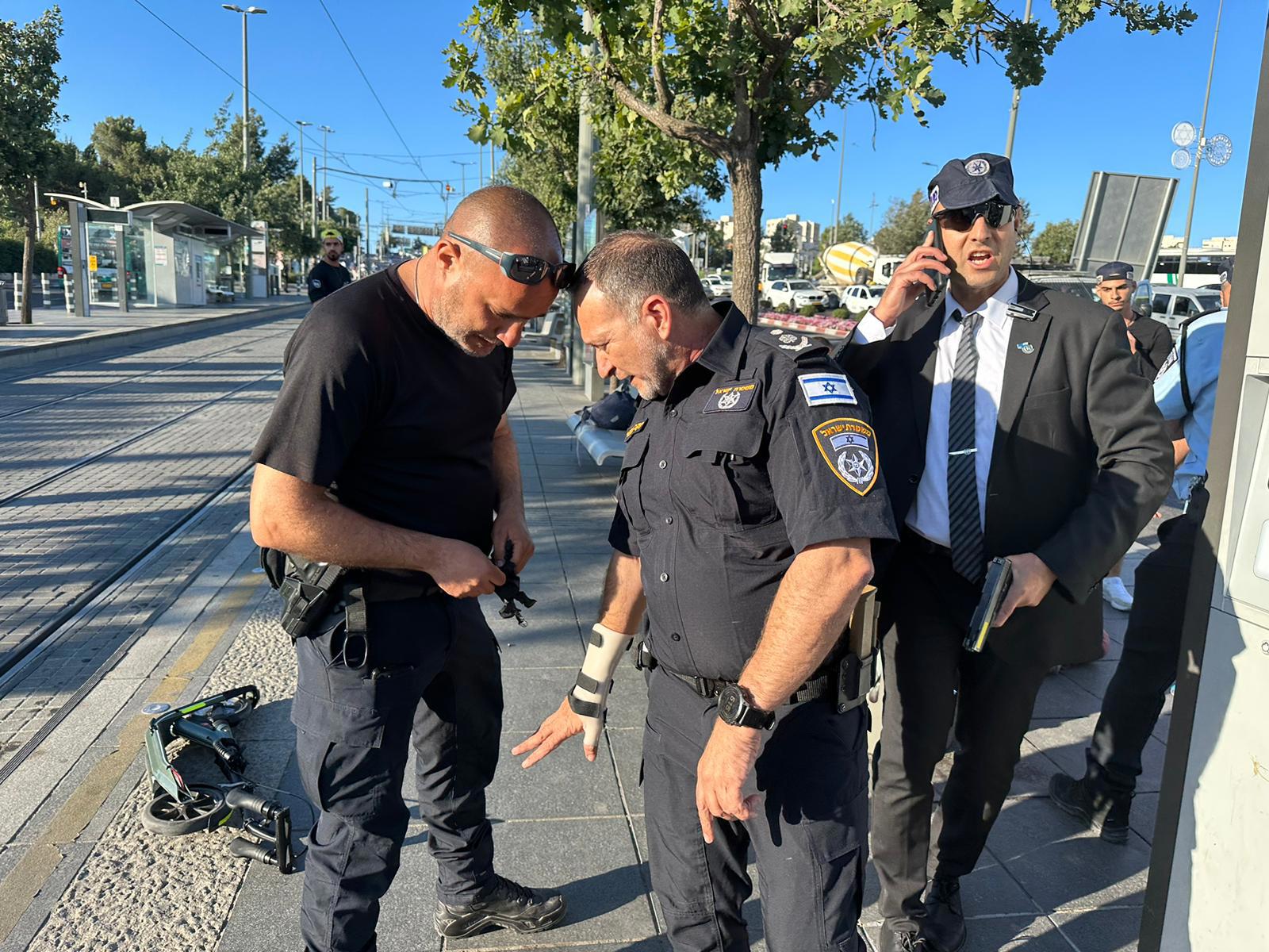 מפכ"ל המשטרה בזירת הפיגוע 9.7.23