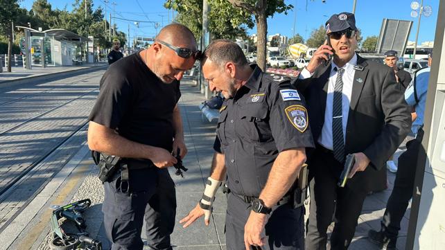מפכ"ל המשטרה בזירת הפיגוע 9.7.23