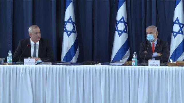 בנימין נתניהו ובני גנץ בישיבת הממשלה 31.05.20