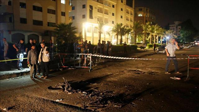 הפיצוץ בעזה שגרם למותם של שוטרים פלסטינםי 28.8