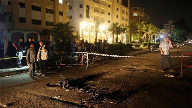 הפיצוץ בעזה שגרם למותם של שוטרים פלסטינםי 28.8