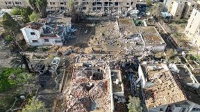 זירת פגיעת הטיל האיראני בדימונה, מרץ 2025