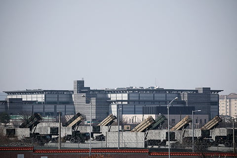 מערכות טילי פטריוט בבסיס אמריקני בקוריאה הדרומית