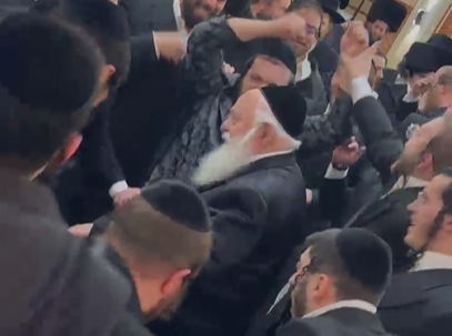 יצחק גולדקנופף בתיעוד מחתונת אחיינו
