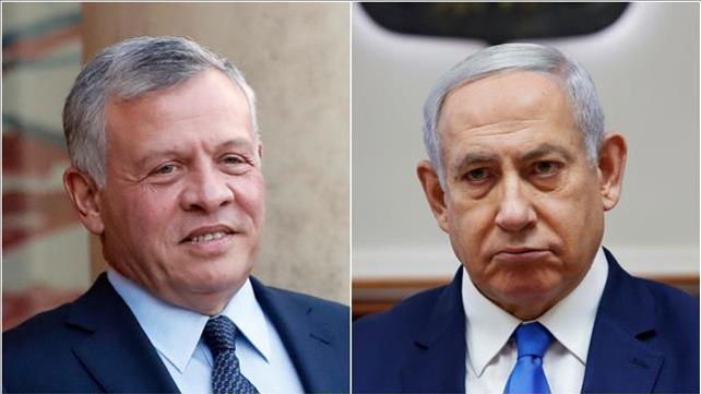 רה"מ בנימין נתניהו ועבדאללה השני מלך ירדן