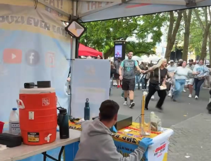 תיעוד מזירת הירי בפסטיבל בסיאטל, צילום מסך מתוך הרשתות החברתיות