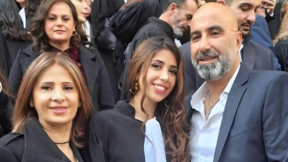 הפוליטיקאי הלבנוני פייר מועווד ורעייתו
