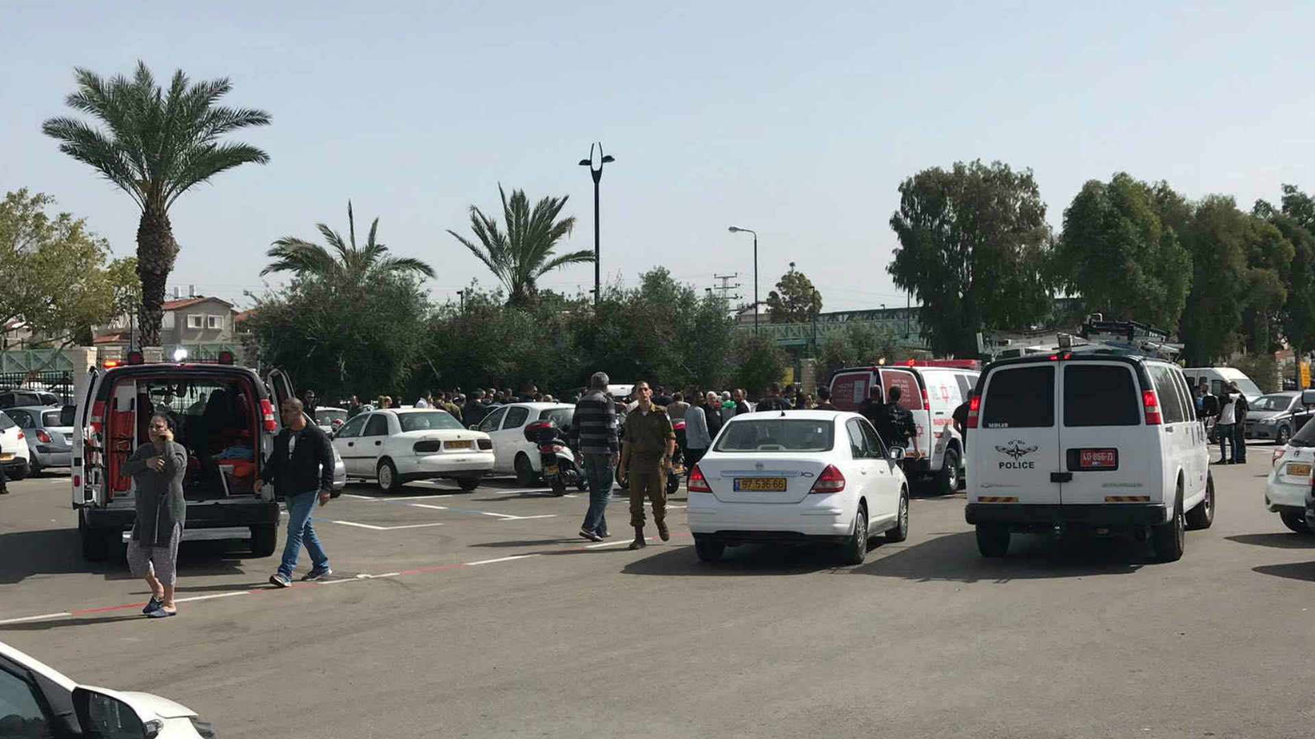 זירת פיגוע הדריסה בעכו