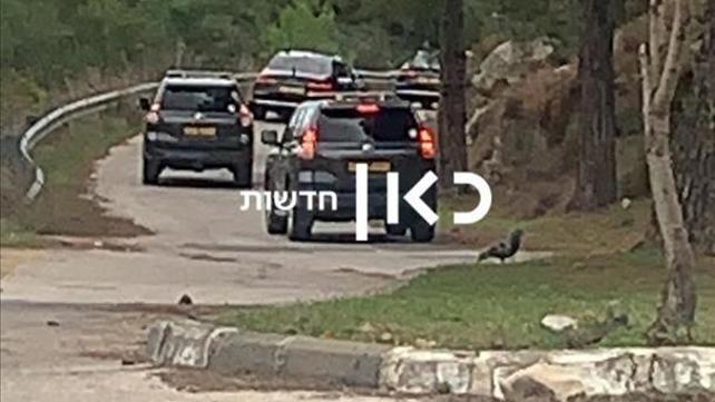 שיירת ראש הממשלה ביער ירושלים