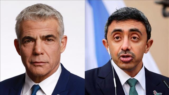 يئير لابيد وعبد الله بن زايد יאיר לפיד ועבדאללה בן זאיד