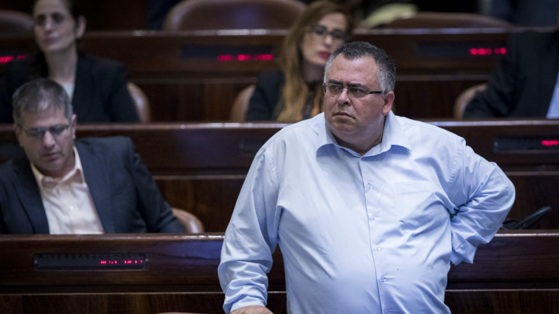 יו"ר הקואליציה, ח"כ דוד ביטן, במליאת הכנסת