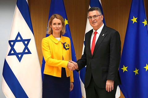 סער וקאלאס בכנס יחסי ישראל-אירופה בבריסל, פברואר 2025
