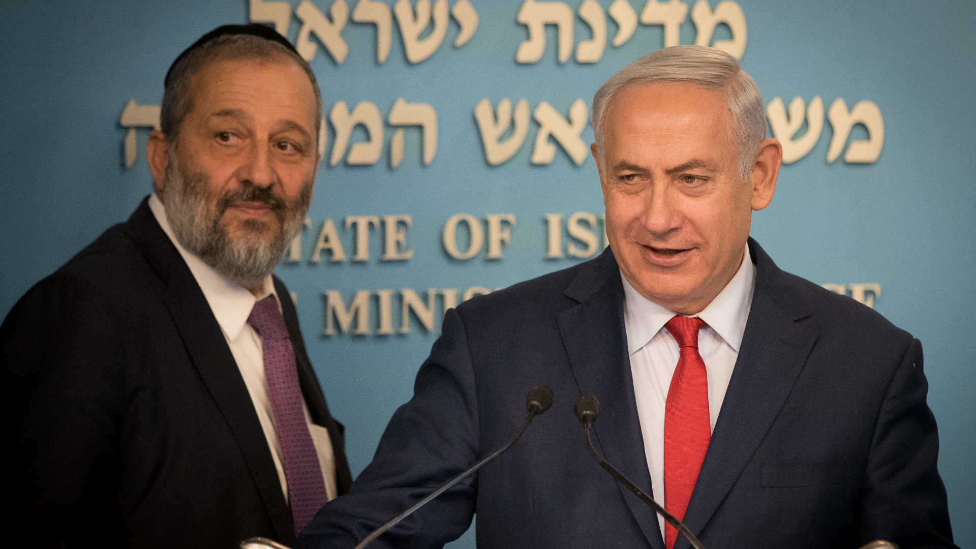 נתניהו ודרעי במשרד רה"מ בירושלים, בשנה שעברה