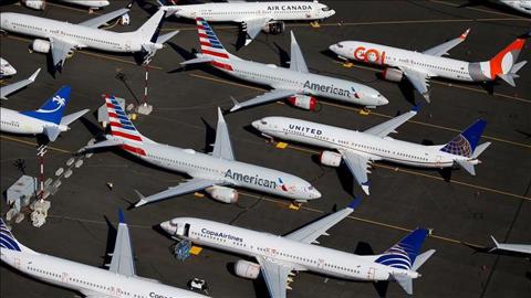 מטוסי בואינג 737-MAX מקורקעים חונים בשדה התעופה של החברה בסיאטל ארה
