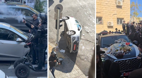 בגלל דוח: 10 שוטרים נפצעו בעימותים עם מתפרעים בירושלים