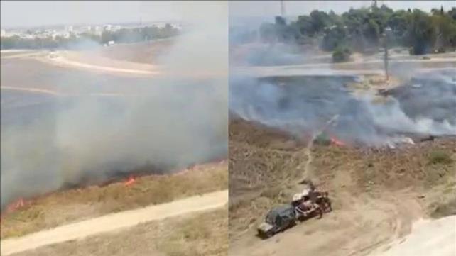 שריפות באזור שער הנגב שבעוטף עזה כתוצאה מבלוני תבערה, 27.08.20