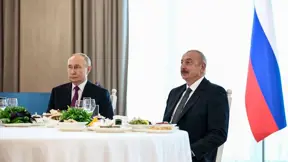 נשיא רוסיה פוטין ונשיא אזרבייג'ן אילהם אלייב