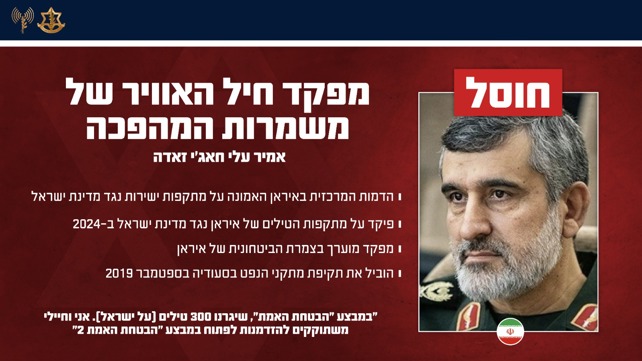 מפקד חיל האוויר של משמרות המהפכה, אמיר עלי חאג׳י-זאדה