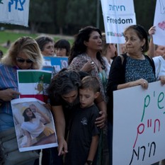 Manifestación de solidaridad israelí con las mujer