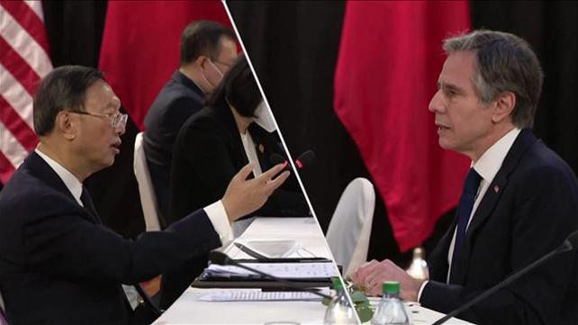מפגש שיחות בין ארה"ב לסין באלסקה, אנתוני בלינקן, יאנג ג'ייצ'י, שר החוץ