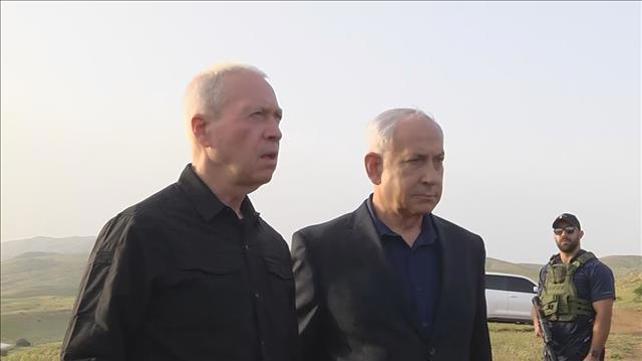 נתניהו גלנט זירת פיגוע בבקעה