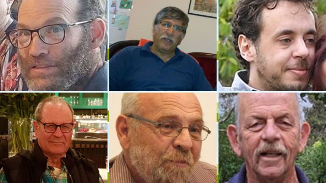 מימין: יגב בוכשטב, חיים פרי, אלכס דנציג, אברהם מונדר, נדב פופלוול ויורם מצגר