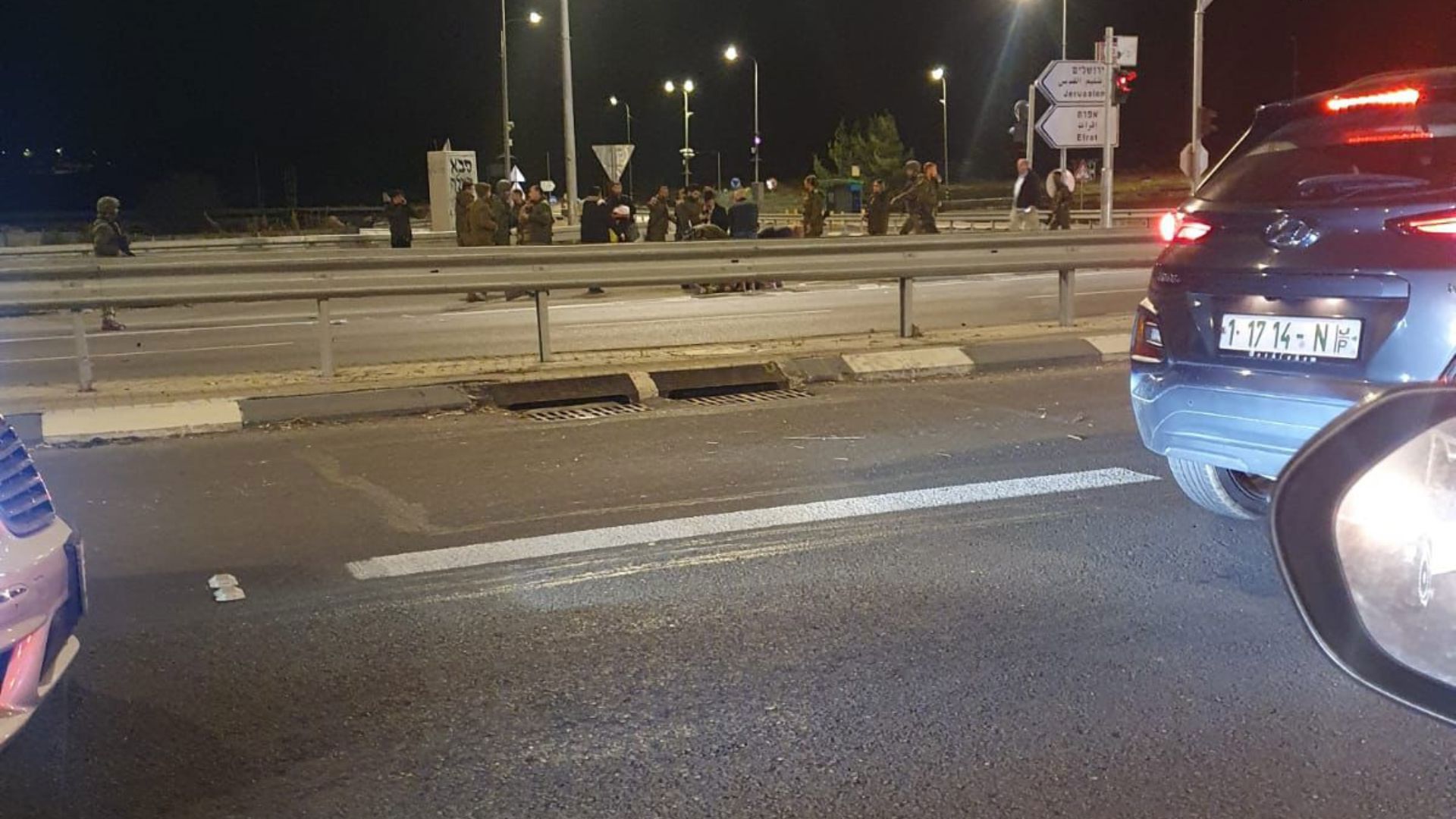 זירת הפיגוע בצומת הגוש בחטיבת עציון 