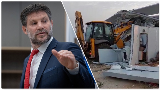 סמוטריץ' פינוי מאחז אעירה שחר חיים גולדברג פלאש 90