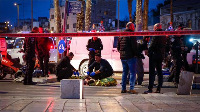 זירת הפיגוע בשער שכם בירושלים, 04.12.21