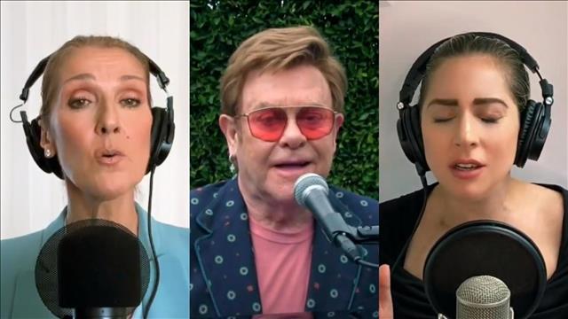 ליידי גאגא, אלטון ג'ון וסלין דיון, משדר התרמה 18.04.20