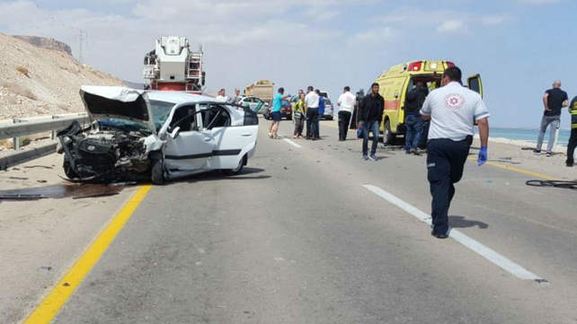 זירת התאונה, היום בכביש 90