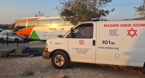 זירת תאונת דרכים בגבעת הראל שבבנימין