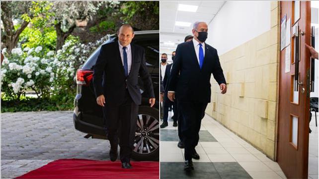 נתניהו, בנט, ספליט, נכנס, יוצא, הולכים, הולך
