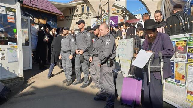 שוטרים ישראלים שהוצבו באומן 02.10.19