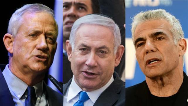 בנימין נתניהו, בני גנץ ויאיר לפיד